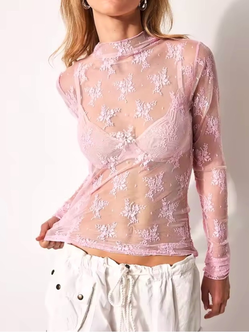 Floral Lace - Long Sleeve Top